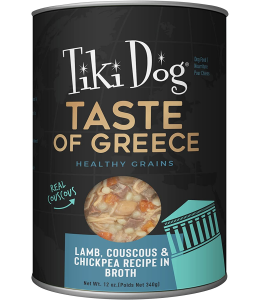 Tiki Dog Taste of Greece! Lamb Couscous & Chickpea 12oz can