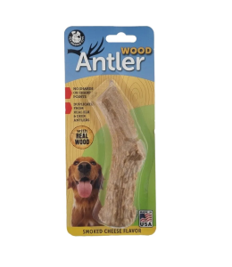 Pet Qwerks Real Wood Antler with Smoked Cheese Flavor