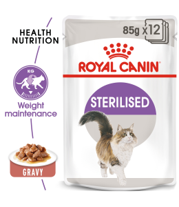 Royal Canin Feline Health Nutrition Sterilised Gravy 85G (Wet Food )