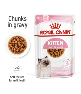 Royal Canin Feline Health Nutrition Kitten Gravy 85G (Wet Food )