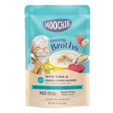 MOOCHIE CREAMY BROTH WITH TUNA & GREEN-LIPPED MUSSEL 40g Pouch