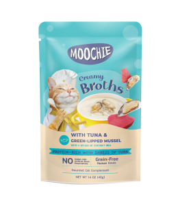 MOOCHIE CREAMY BROTH WITH TUNA & GREEN-LIPPED MUSSEL 40g Pouch
