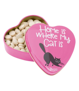 SANAL CAT Heart tin Home is where my Cat is, yeast treats 60g