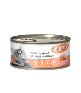 Moochie Adult Tuna Topping Salmon 85g Can
