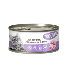 MOOCHIE ADULT TUNA TOPPING CALAMARI 85g Can