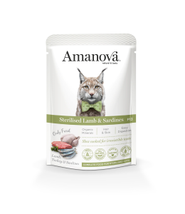 Amanova Wet Cat Sterilized Lamb & Sardines - 85g