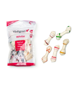 Vadigran White Knotted chewing bone mixcolor150g/11,25cm(5)
