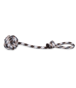 Vadigran Cotton rope+handle + ball Ø10,5cm brown 54cm