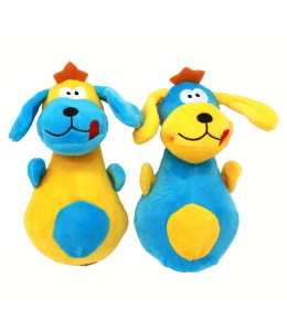 Plush Pet Squeakz Dogator ( Blpoe/Yellow) Dog Toy - 10 x 16cm(1pc)