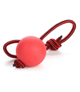 Rubz Rubber Ball with Rope Medium - Dia 6cm