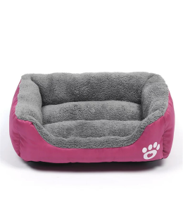 Grizzly Square Dog Bed Wine Red Small - 43 x 32cm Square Dog Bed