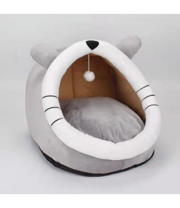Grizzly Cat Capsule Bed Grey- Small 30 x 30 x 28cm
