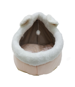 Grizzly Cat Capsule Bed Beige - Large 45 x 45 x 40cm