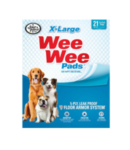 Four Paws Wee-Wee Pads, X-lg Pad, 21 Pack