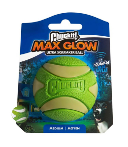 Petmate Chuckit! Max Glow Ultra Squeaker Ball Md 1Pk