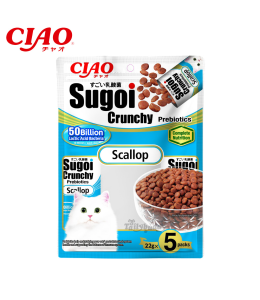 Inaba CIAO Sugoi Crunchy Scallop Flavor Plus Prebiotics 110g