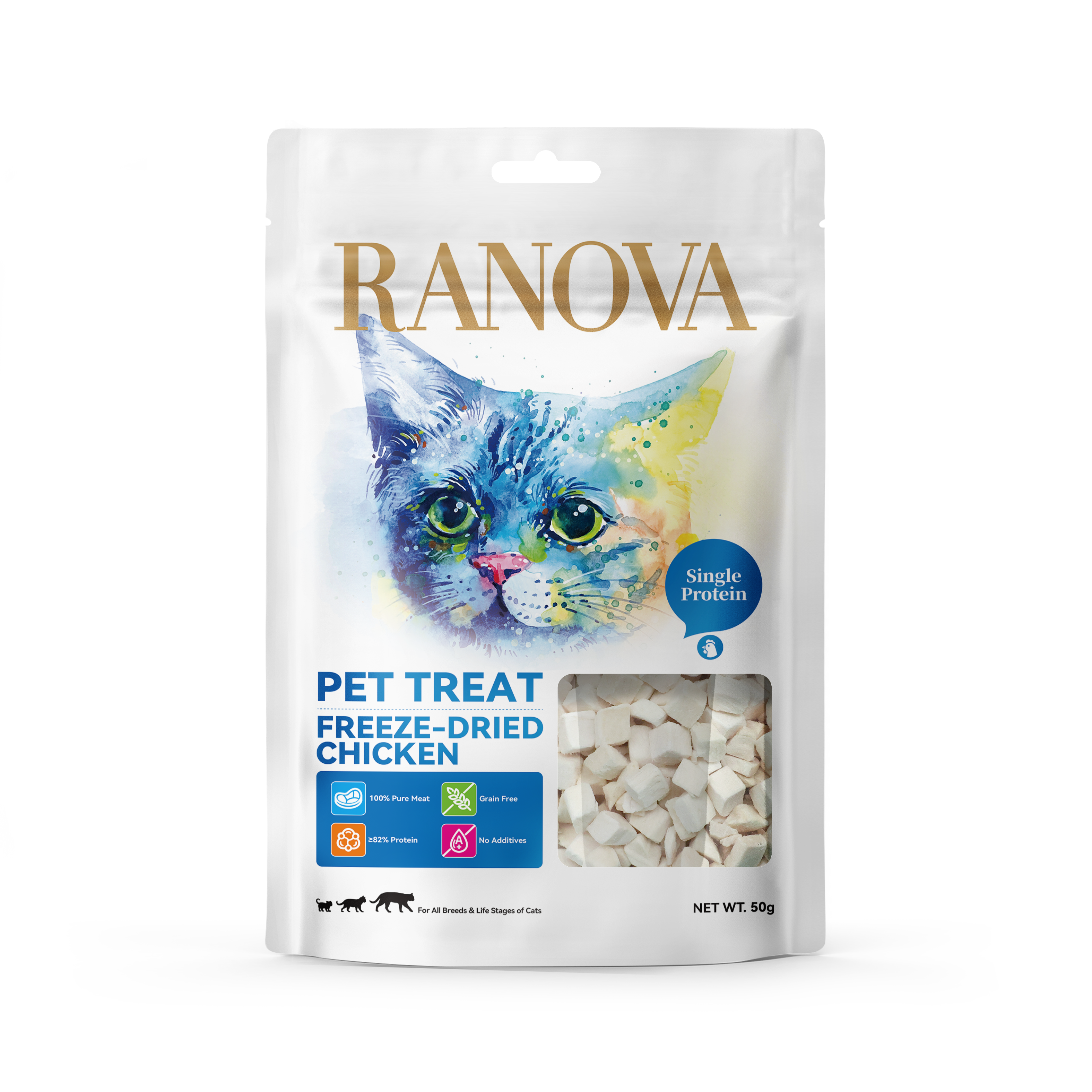 Ranova Freeze Dried Chicken for cats - 5g