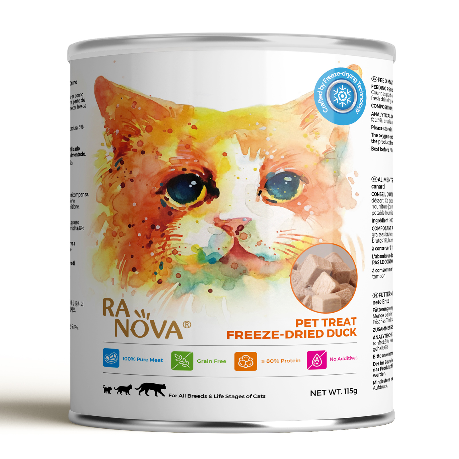 Ranova Freeze Dried Duck for cats - 115g