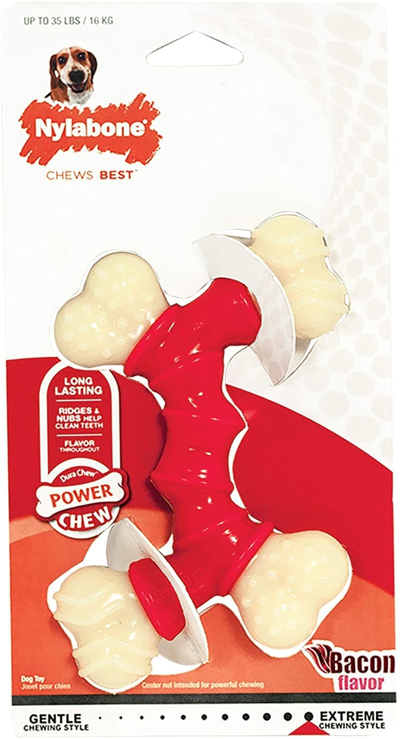 Nylabone Power Chew Double Bended Bone Bacon (all Nylon) Petite