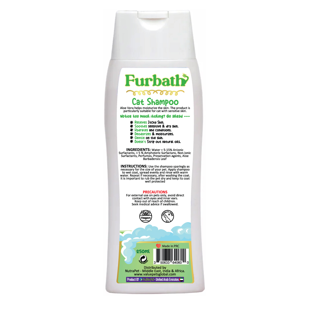 Furbath Sensitive Skin Shampoo for Cats with Sensitive Skin - 250ml