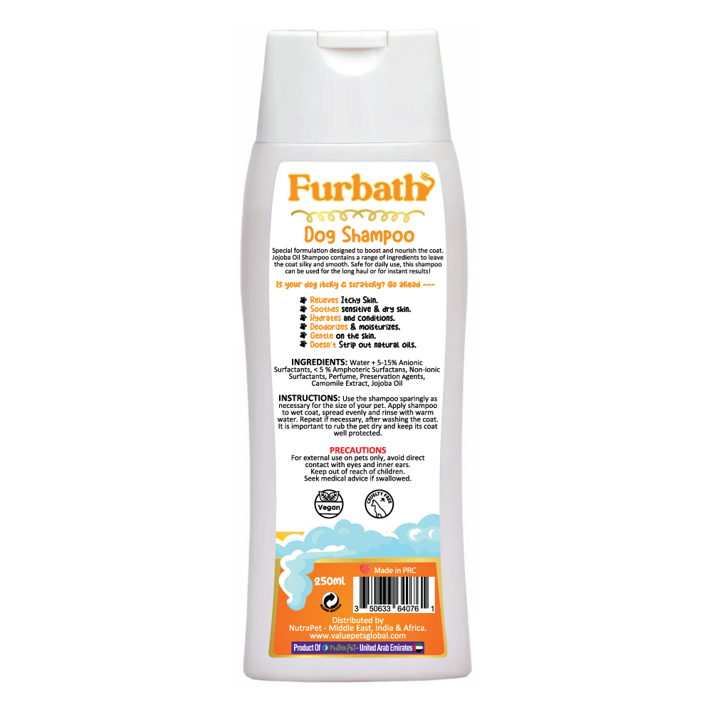 Furbath Hypoallergenic Shampoo with Jojoba Oil for Itchy Dogs - 250ml