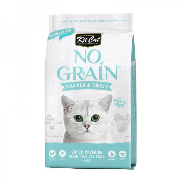 Kit Cat No Grain Super Premium Cat Food With Chicken & Turkey 1Kg
