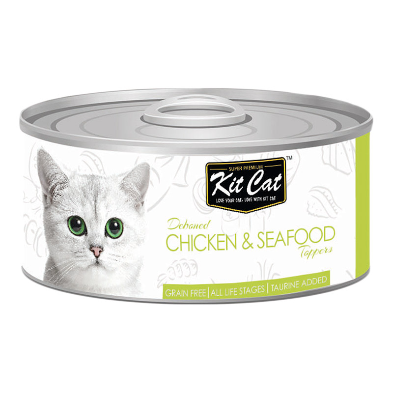 Kit Cat-Tin- Chicken & Seafood Toppers 80G