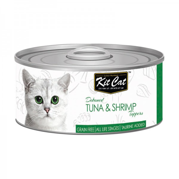 Kit Cat-Tin-Tuna & Shrimp Toppers 80G