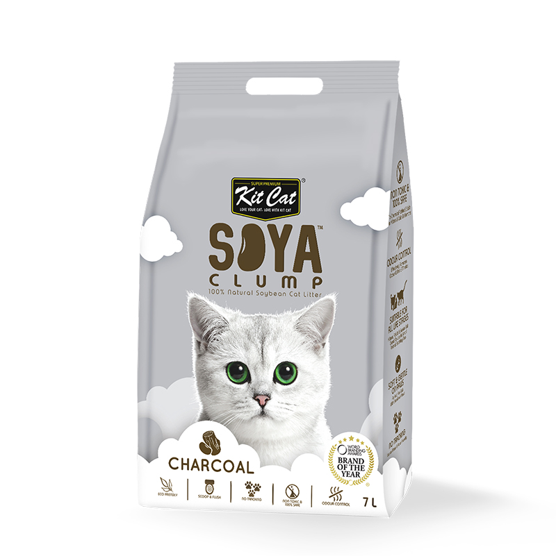 Kit Cat Soyaclump Soyabean Litter Charcoal 7L
