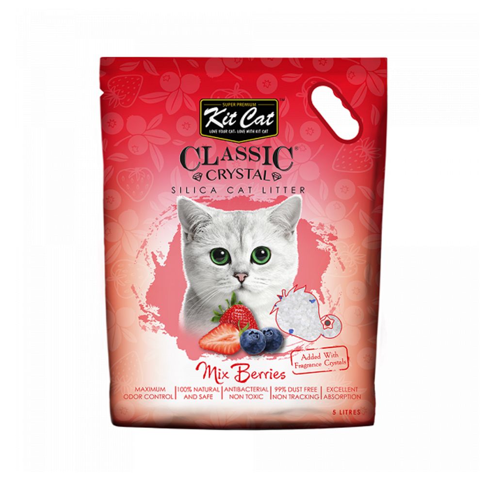 Kit Cat Classic Crystal Cat Litter – Mix Berries (5 Litres)