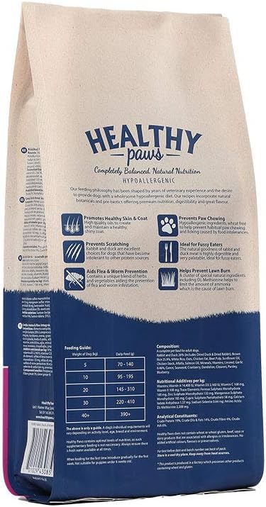 Healthy Paws Rabbit, Duck & Brown Rice Adult 2kg