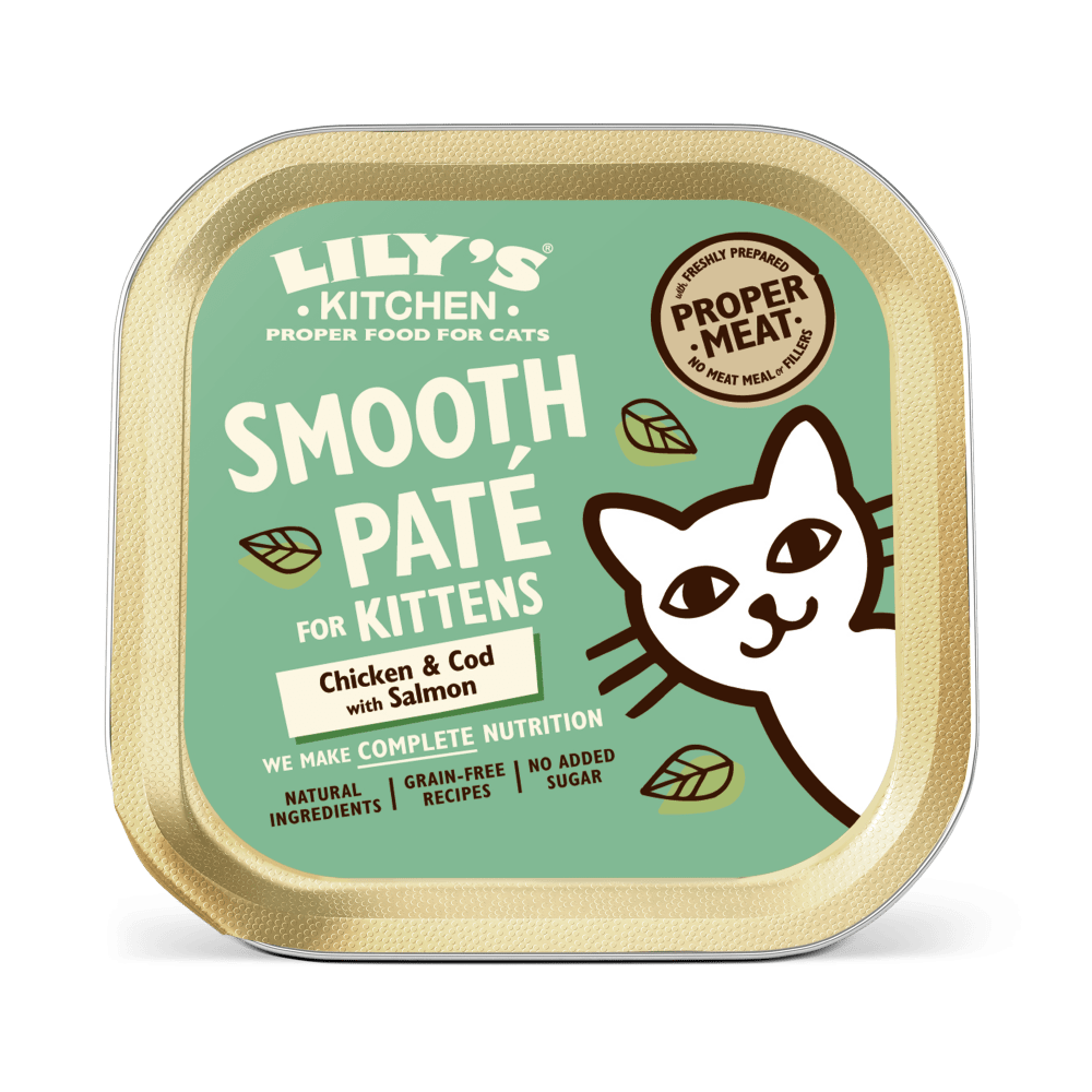 Lily&#039;s Kitchen Chicken Cod & Salmon Paté Kitten Wet Food (85g)