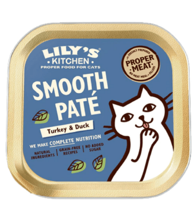 Lily&#039;s Kitchen Turkey & Duck Patï¿½ Wet Cat Food (85g)