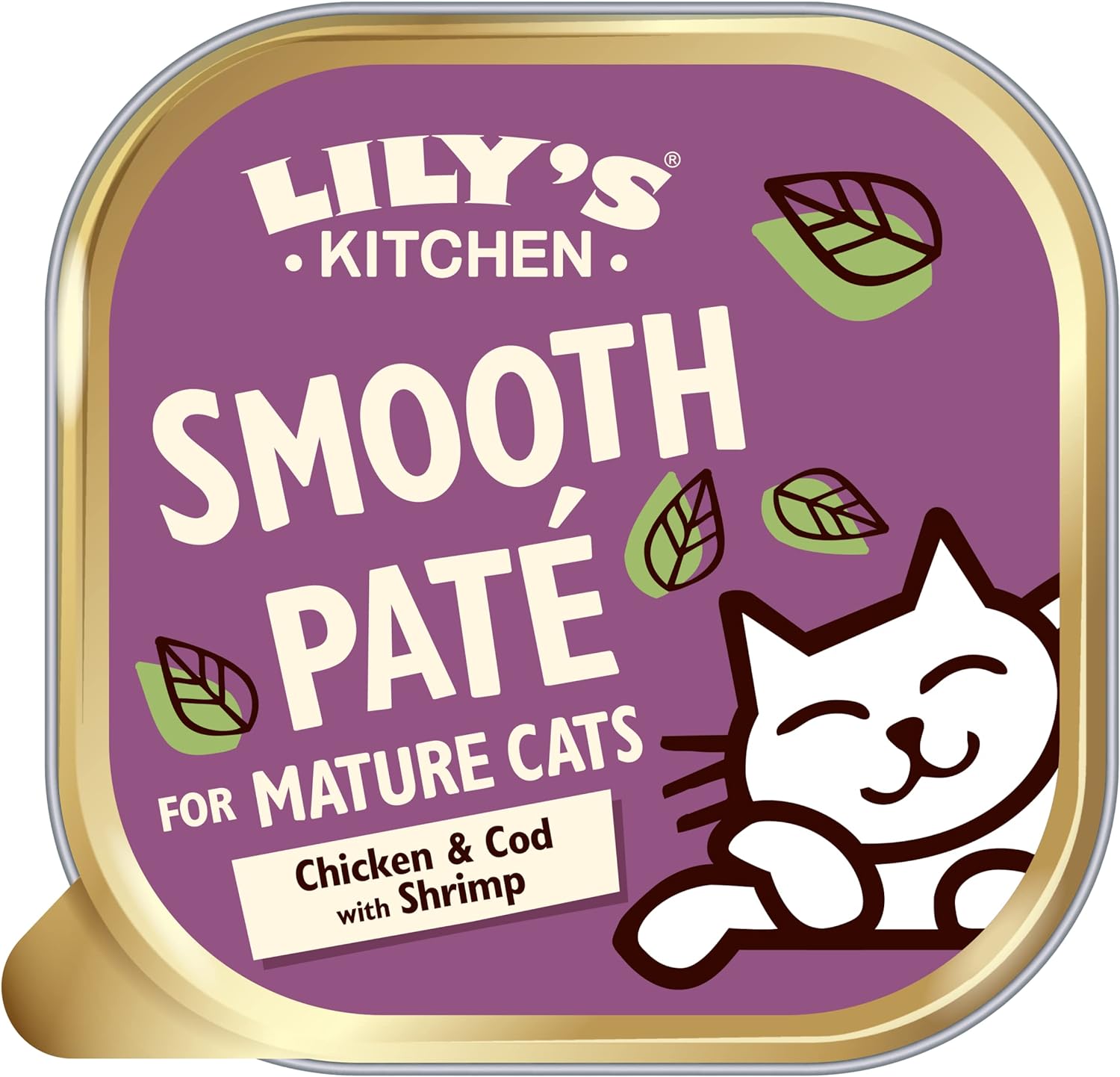Lily&#039;s Kitchen Chicken Cod & Shrimps Paté Mature Cat Wet Food (85g)