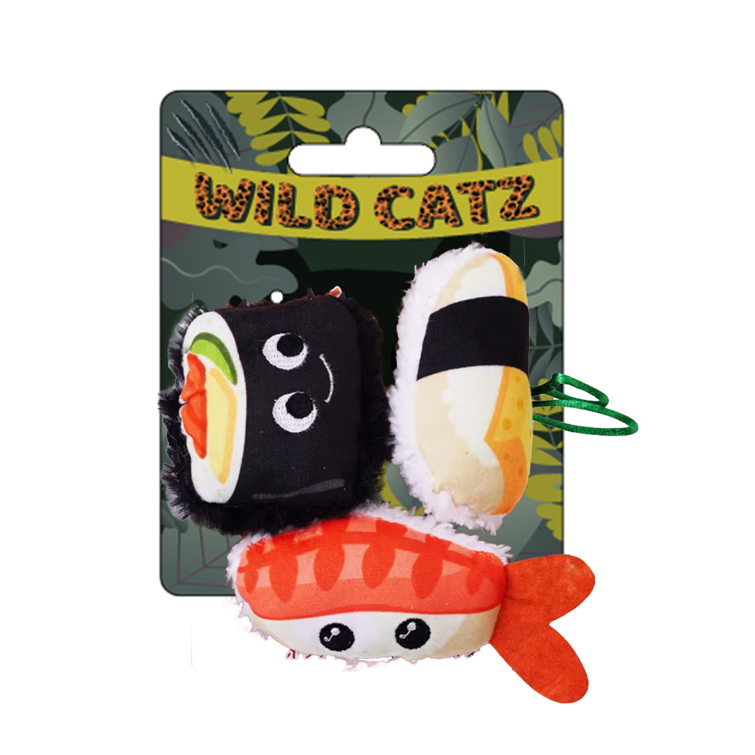 Wild Catz Super Delicious Meal  Catnip Cat Toy Assorted Size with Multi Colours