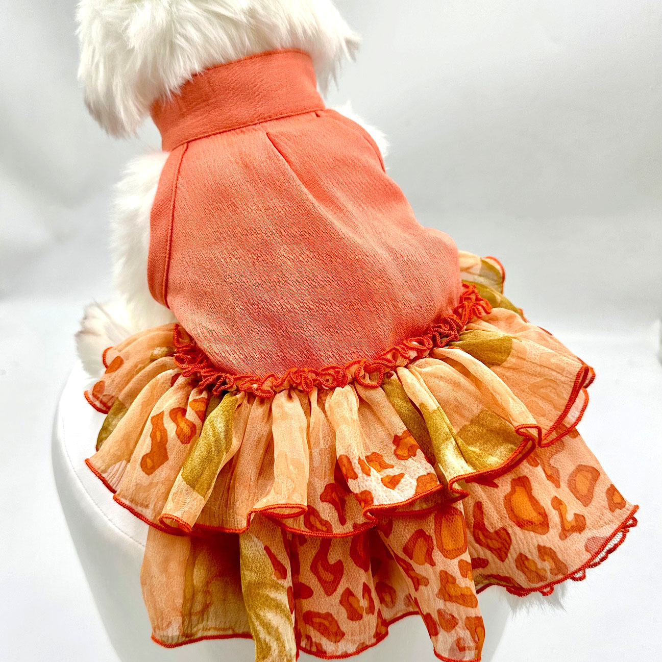 Coco Pets PEACH RUFFLES Dress- XSM