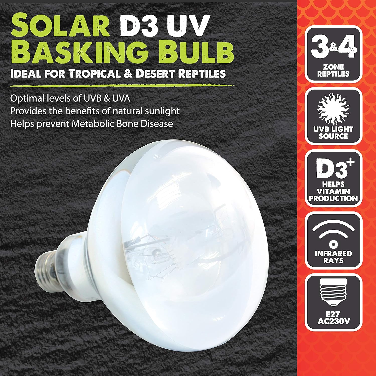 Komodo Solar D3 UV Basking Bulb 80W