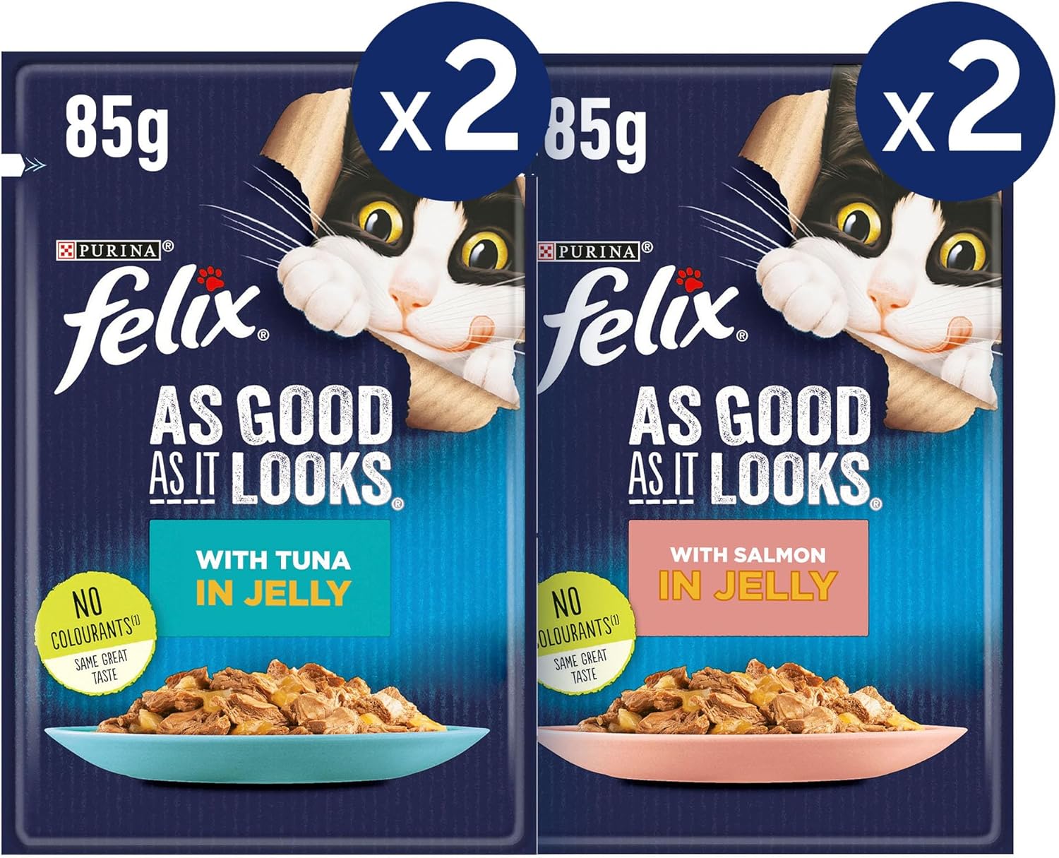 Nestle Felix Adult Tuna + Adult Salmon 4x85g