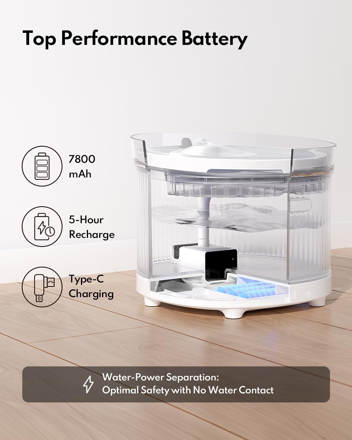 Homerunpet BF10 wireless water fountain