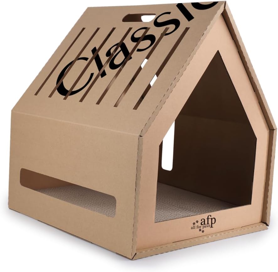 Classic Comfort - Home Sweet Home Cardboard Hideaway Scratcher