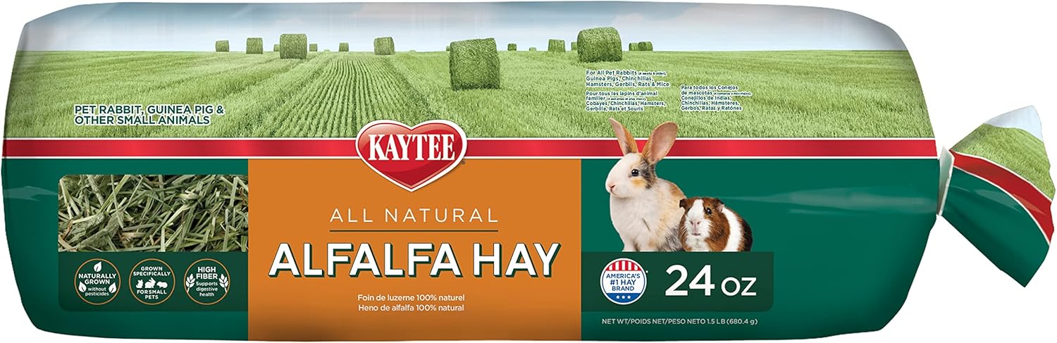 Kaytee KT Alfalfa Hay, Small Animal  Food, 6/24OZ/600g