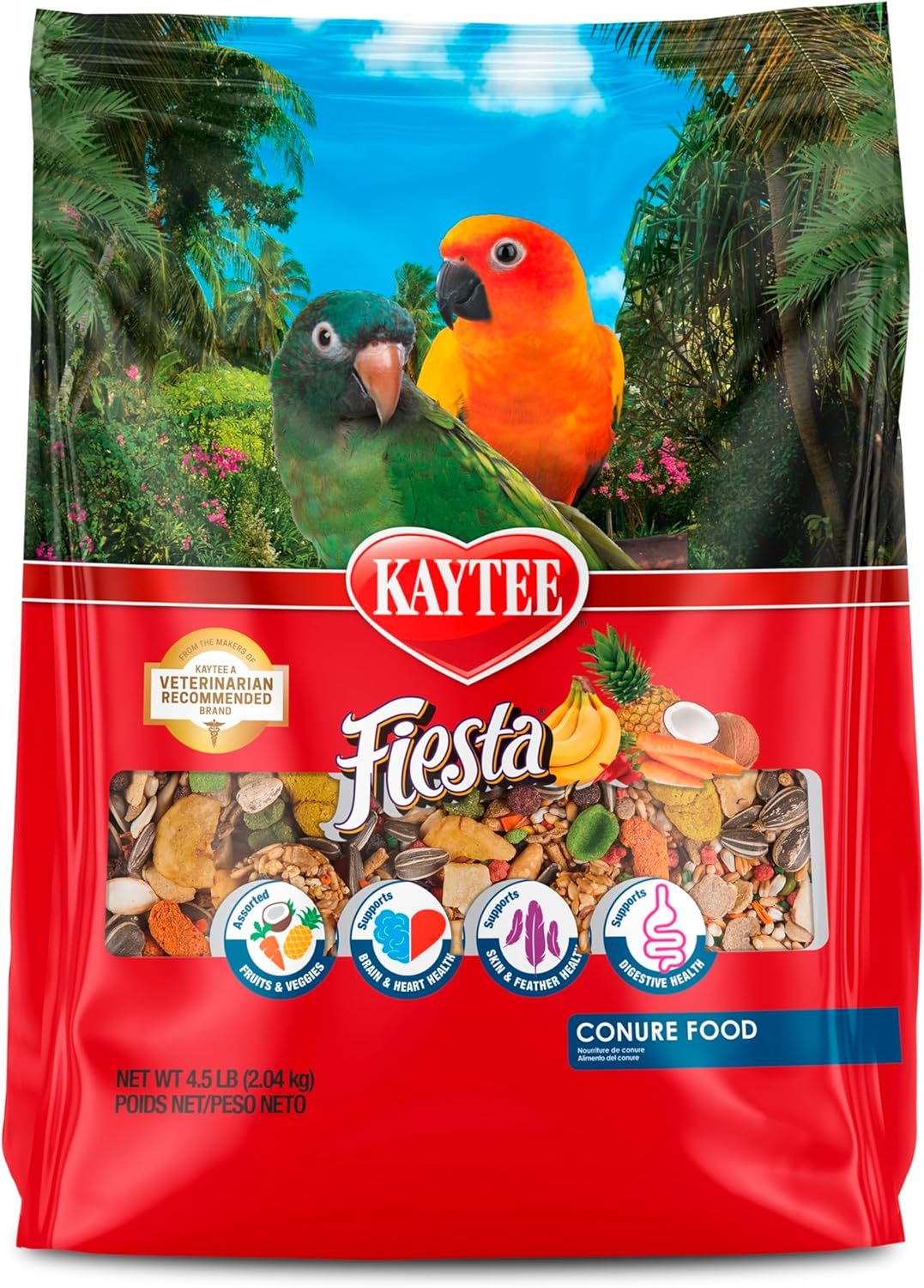 Kaytee KT Fiesta Conure Bird Food, 6/4.5LB/2.1Kgs