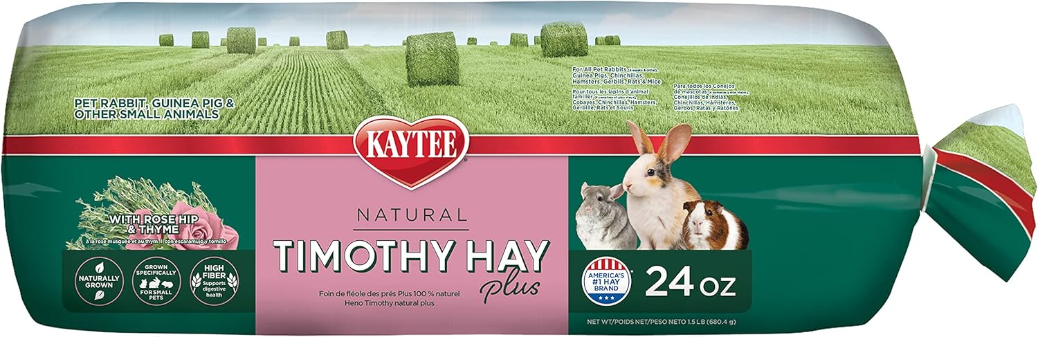 Kaytee KT Timothy Hay Plus Rose &  Thyme small Animal Food 6/24OZ/700g