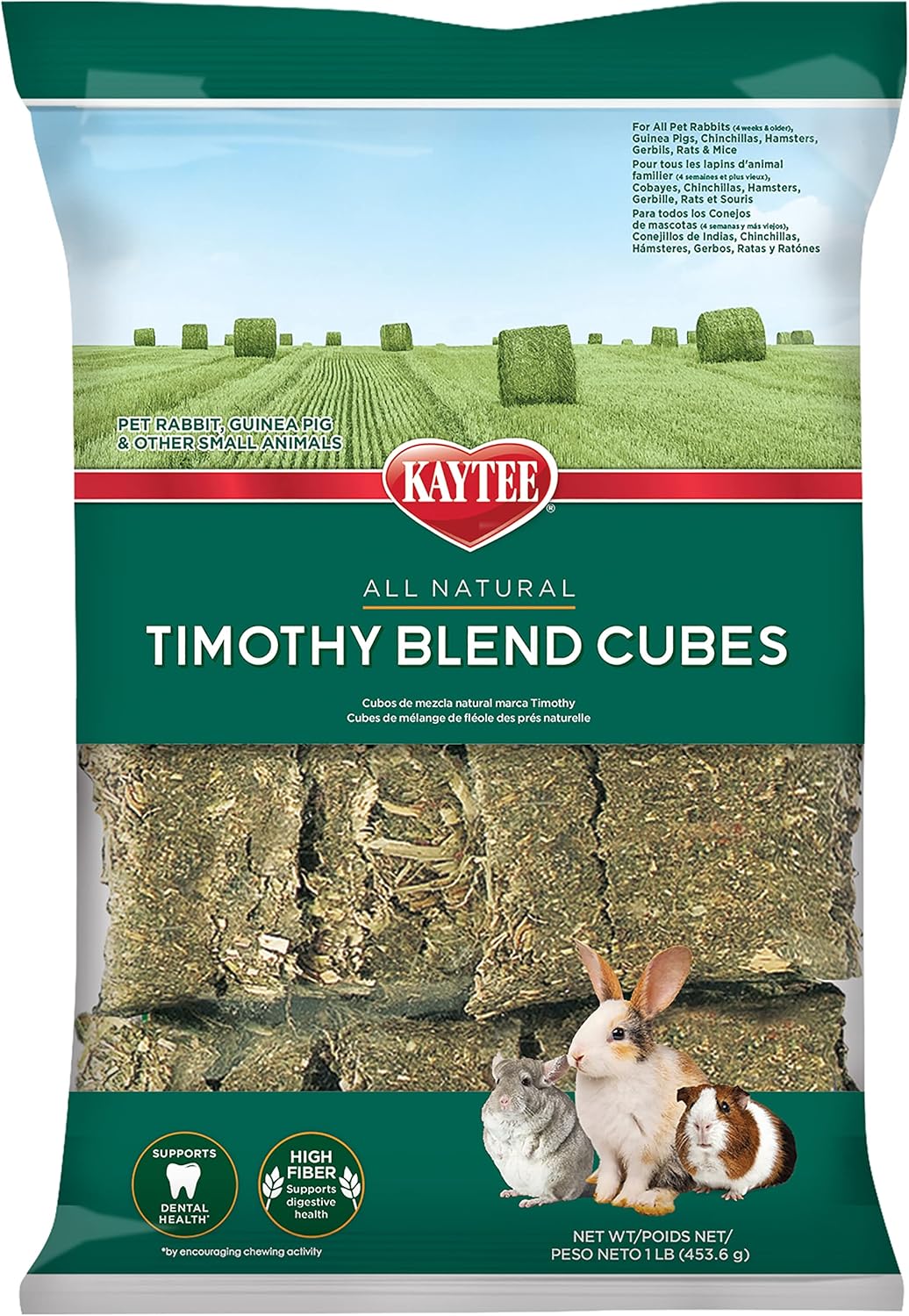 Kaytee KT Timothy Cubes For Small Animals 6/1LB/500g