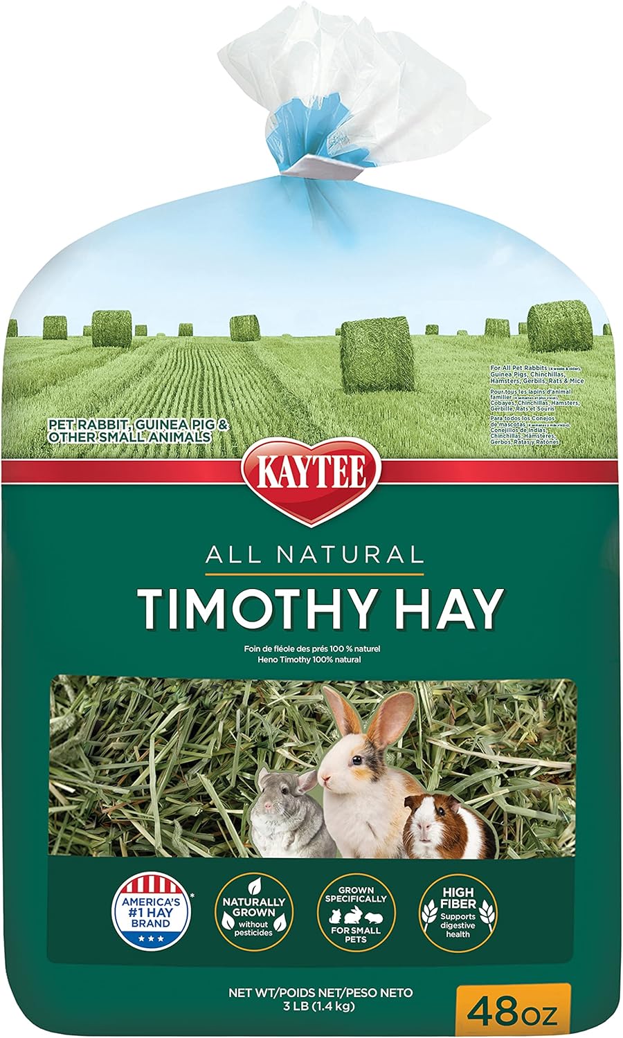 Kaytee KT Timothy Hay For Small Animals 3/48OZ/1.4kgs