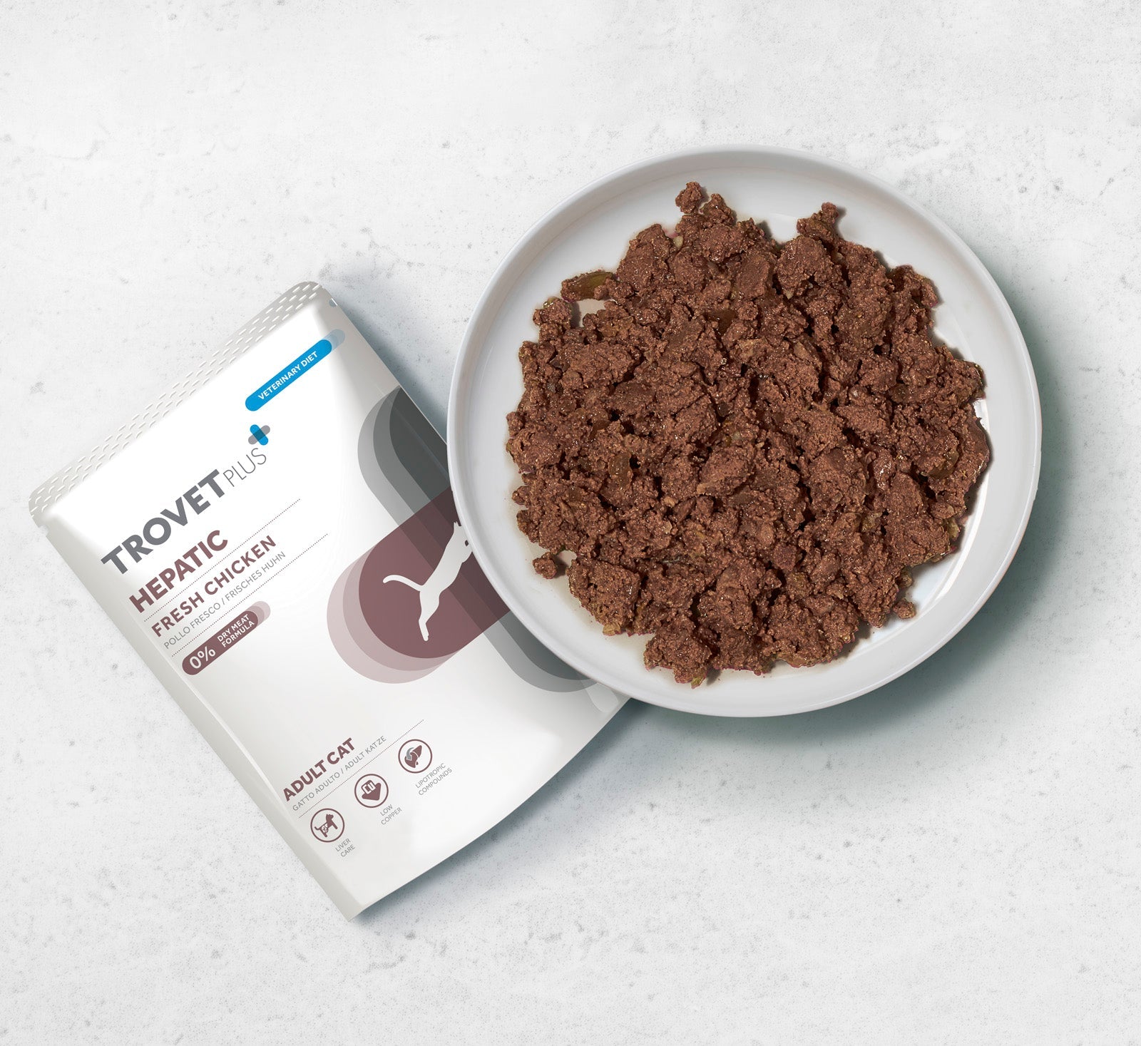 Trovet Plus Pouch Cat Hepatic Veterinary Diets Wet Food 85g