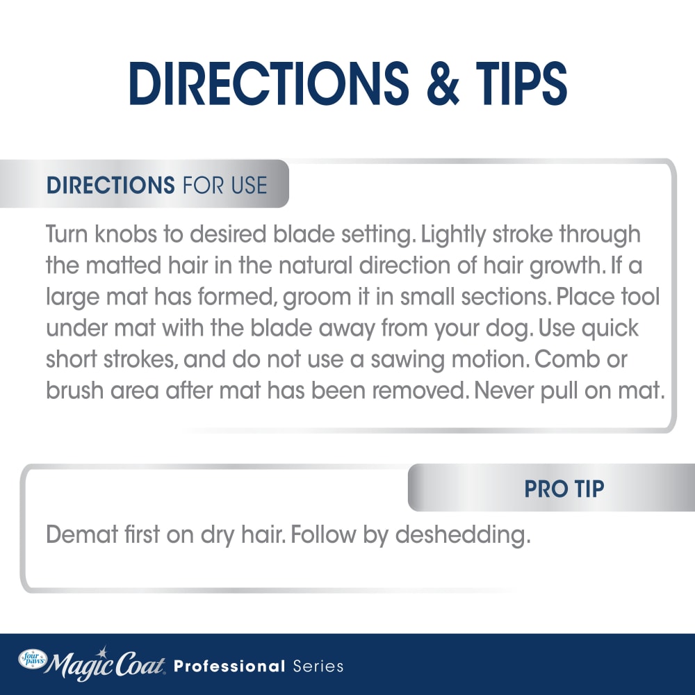 Four Paws Magic Coat Professional Series 2-In-1 Quick Shed Dematter Tool  One Size