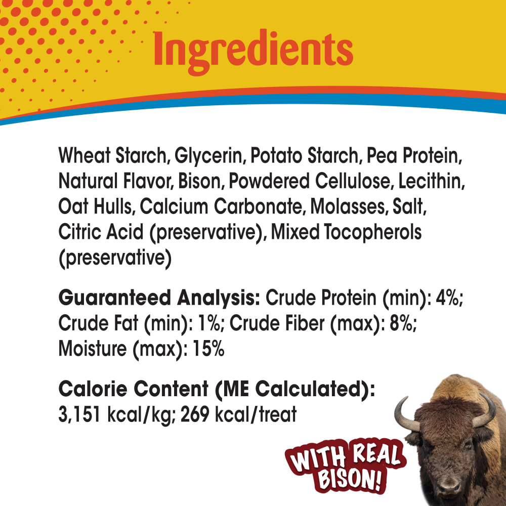 Nylabone Nubz Wild Bison 2Ct Card Jumbo Edible Treats