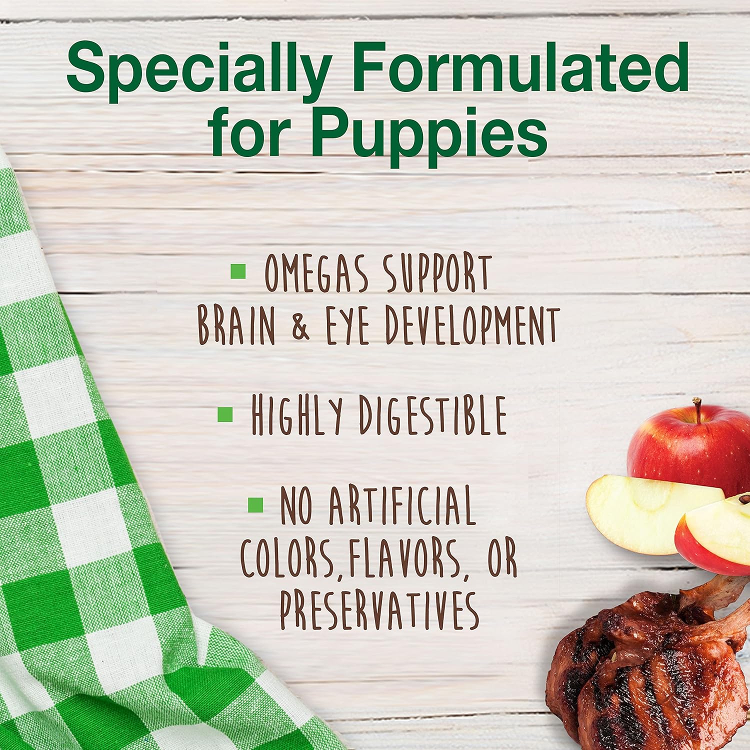 Nylabone Healthy Edibles Puppy Lamb & Apple 4Ct Card  Petite Edible Treats