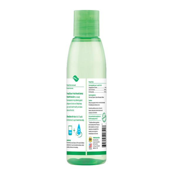 TropiClean Fresh Breath Dental Health Solution for Cats, 8oz